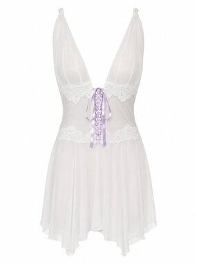NWT Escante White Goddess Chemise 22563 Size 1X